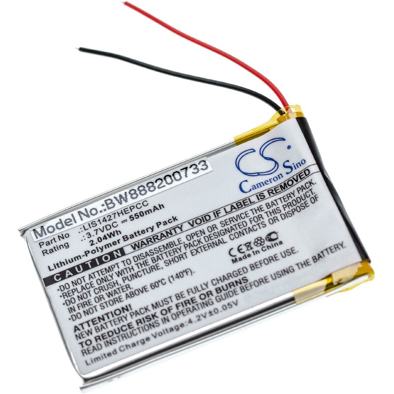 Image of vhbw batteria sostituisce Sony 1-756-920-21, 1-756-920-31 per auricolari cuffie wireless (550mAh, 3,7V, Li-Poly)