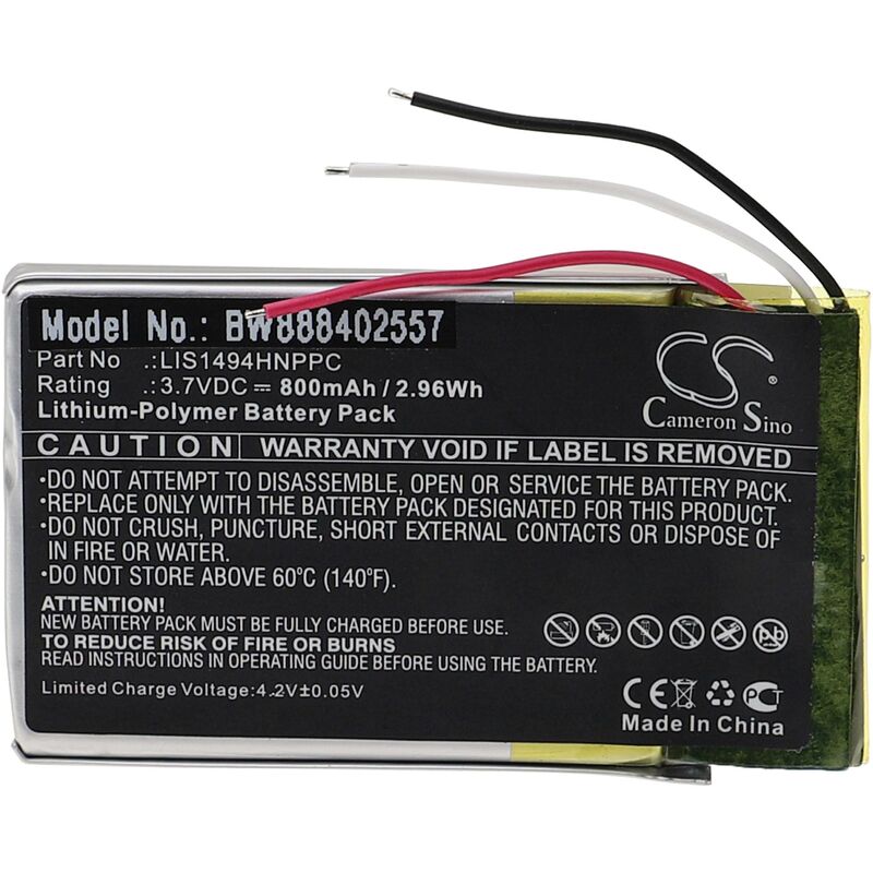 Image of vhbw batteria sostituisce Sony LIS1494HNPPC per auricolari cuffie wireless (800mAh, 3,7V, Li-Poly)