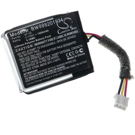 vhbw batteria sostituisce Sony SF-08 per casse, altoparlanti, speaker (1400mAh, 3,7V, Li-Poly)