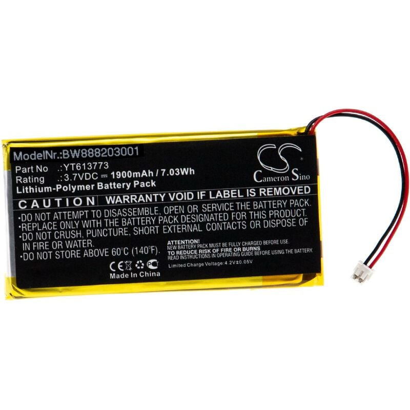 Vhbw batteria sostituisce xDuoo YT613773 per MP3