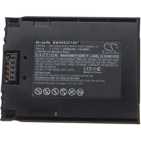 vhbw batteria sostituisce Zebra BT-000314-01, BTRY-TC51-43MA1-01, BT-000314A per computer portatile scanner (4200mAh, 3,7V, Li-Ion)