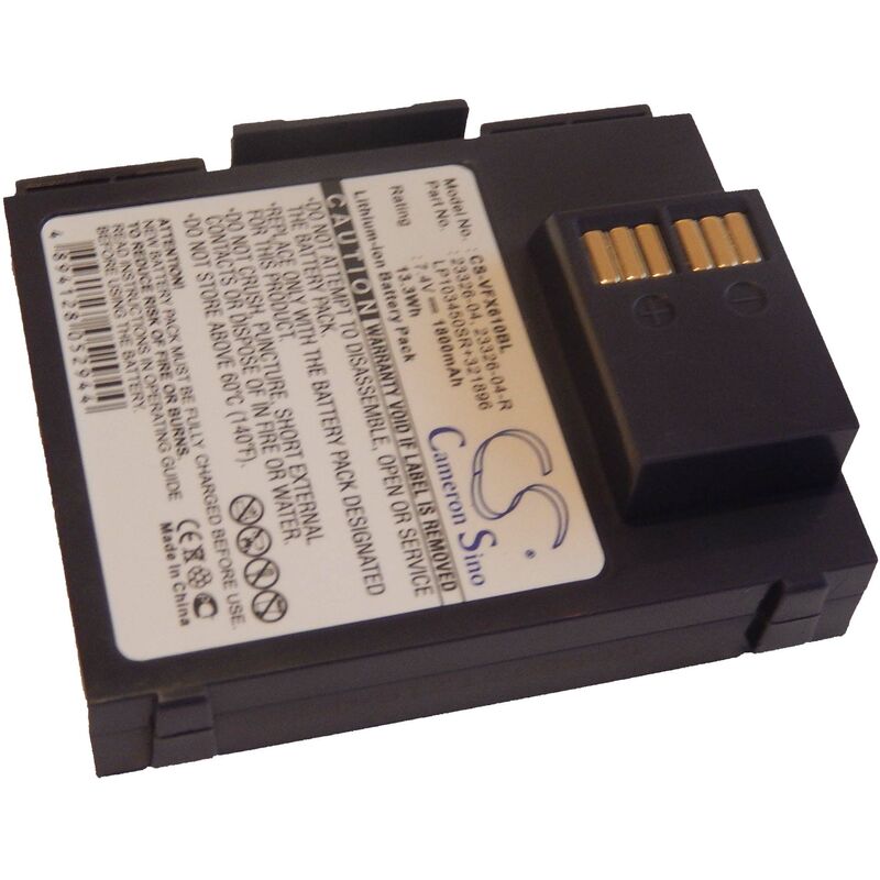 Batterie 1800mAh (7.4V) terminal numérique sans filVerifone VX610, vx 610 remplace 23326-04, 23326-04-R, LP103450SR+321896. - Vhbw