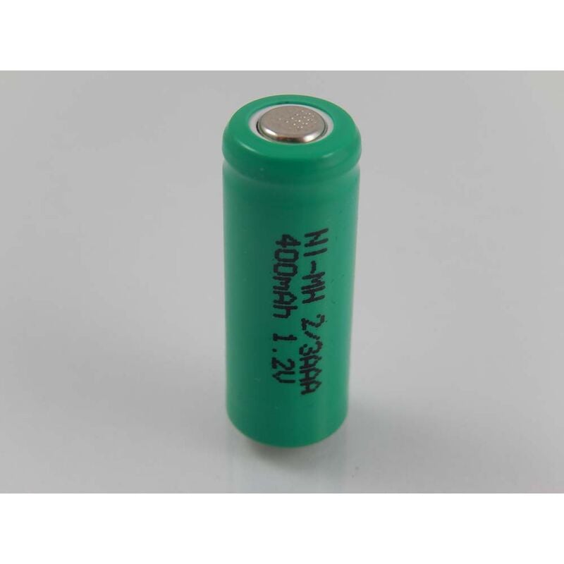 Batterie 2/3AAA ni-mh 400mAh (1.2V) Flattop pour la fabrication de modèles, éclairage solaire, téléphone, etc. - Vhbw