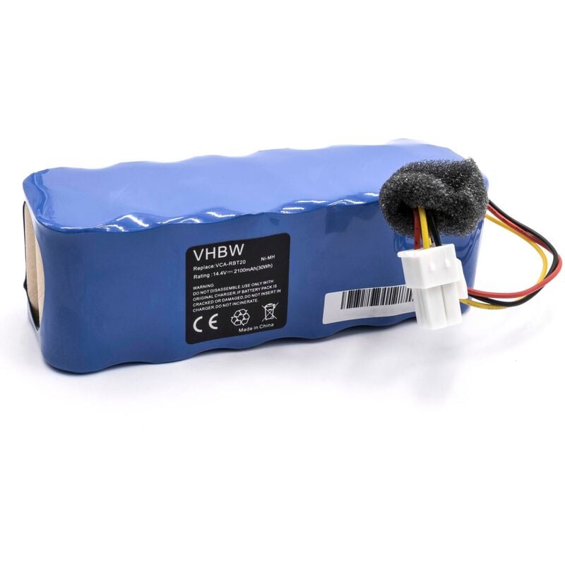 vhbw Batterie aspirateur NiMH 2100mAh (14.4V) remplacement pour DJ96-00136B Samsung Navibot