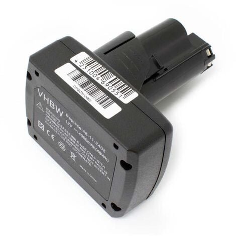 vhbw Batterie compatible avec AEG / Milwaukee C12 HZ, C12 FM, C12 HZ-0, C12 HZ-202C, C12 JSR, C12 JSR-0 outil électrique (4000 mAh, Li-ion, 12 V)