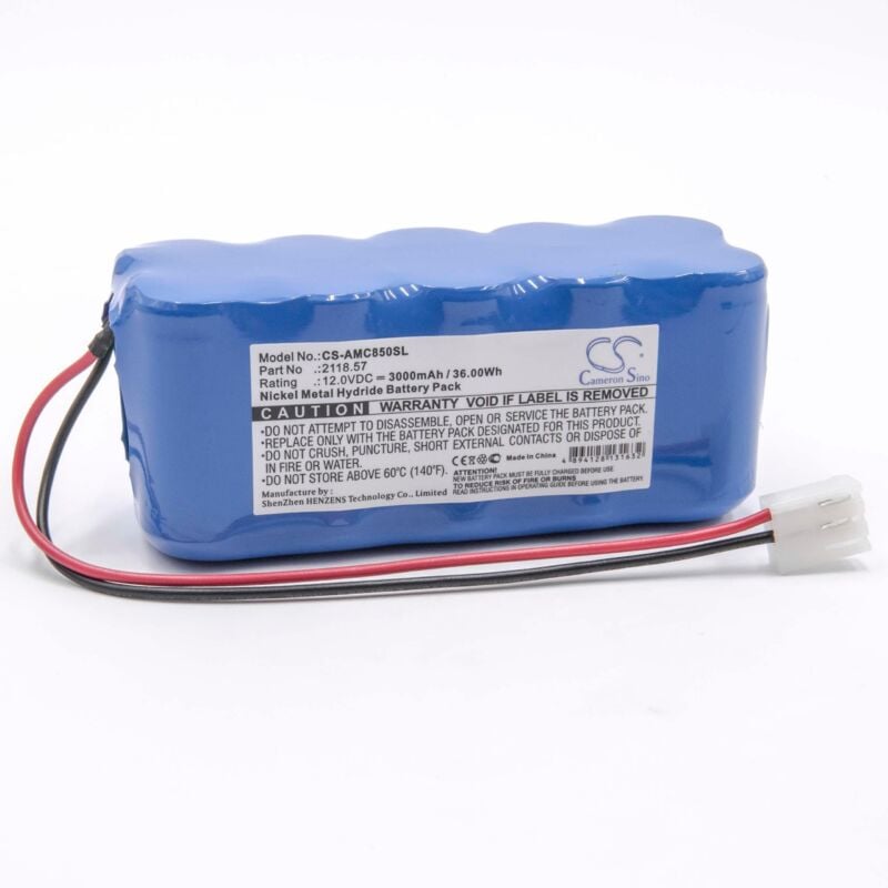 Batterie compatible avec aemc DTR-8500, DTR8500, 8500 outil de mesure (3000mAh, 12V, NiMH) - Vhbw