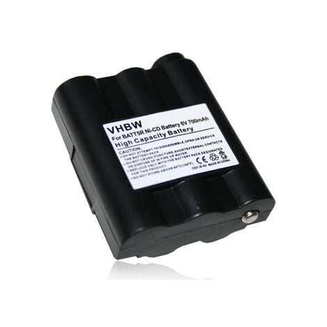 vhbw batterie compatible avec Alan / Midland Atlantic, G9, GXT-1000, GXT-1050, GXT-300, GXT-325, GXT-400 radio talkie-walkie (700mAh 6V NiMH)