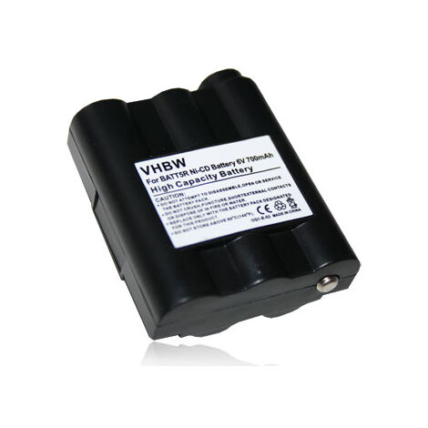 vhbw batterie compatible avec Alan / Midland GXT-444, GXT-450, GXT-500, GXT-550, GXT-600, GXT-650, GXT-661 radio talkie-walkie (700mAh 6V NiMH)