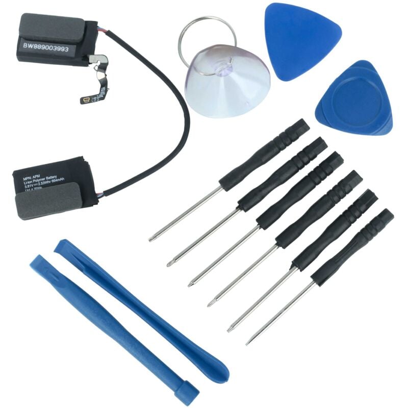 Batterie compatible avec Apple AirPods Max casque audio, écouteurs sans fil (664mAh, 3,81V, Li-polymère) + outils - Vhbw