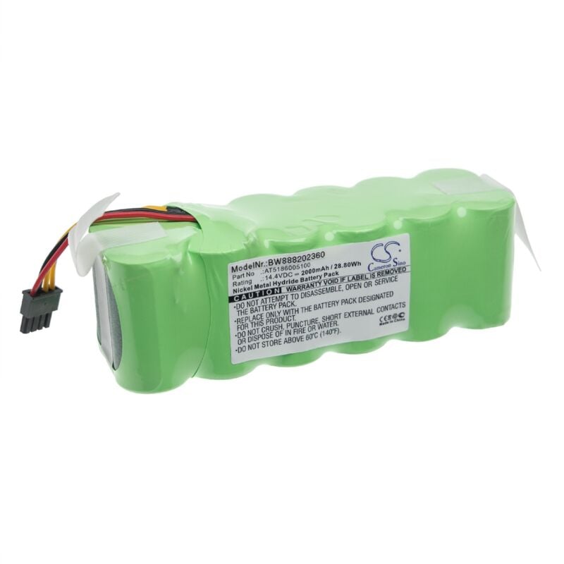 Vhbw - Batterie compatible avec Ariete 271100ALUK, 271100AR0, 271100ARD, 271100KEBG aspirateur, robot électroménager (2000mAh, 14,4V, NiMH)