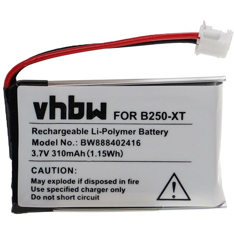 Vhbw - Batterie compatible avec at&t TL7600, TL7601, TL7610, TL7611, TL7612, TL7650 casque audio, écouteurs sans fil (310mAh, 3,7V, Li-polymère)