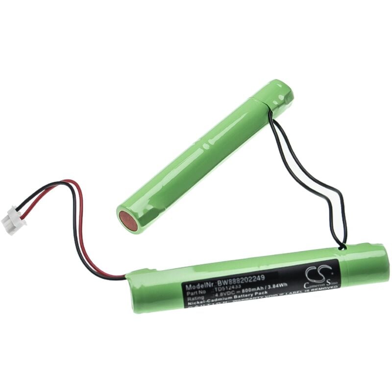 Batterie compatible avec baes ova 38459 éclairage d'issue de secours (800mAh, 4,8V, NiCd) - Vhbw