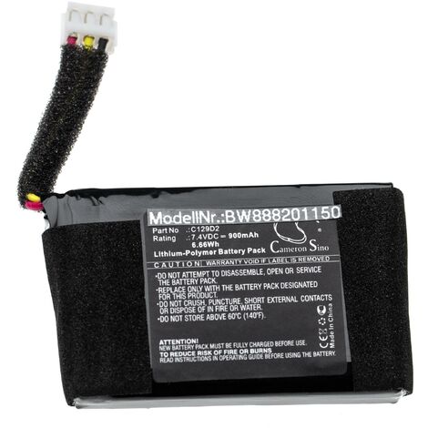 vhbw batterie compatible avec Bang & Olufsen BeoPlay P2 haut-parleurs enceintes (900mAh, 7,4V, Li-Polymère)