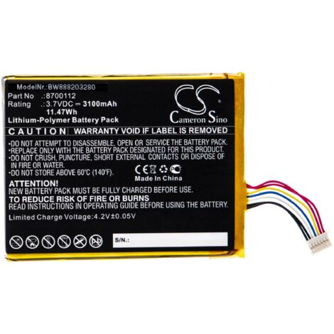 vhbw Batterie compatible avec Bang & Olufsen BeoSound Moment enceinte, haut-parleurs (3100mAh, 3,7V, Li-polymère)