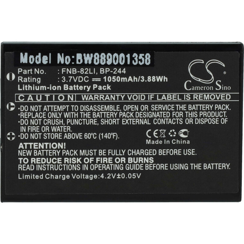 Batterie compatible avec Baofeng UV-3R, UV-100, UV-200, UV-3R Mark 2 radio talkie-walkie (1050mAh, 3,7V, Li-ion) - Vhbw