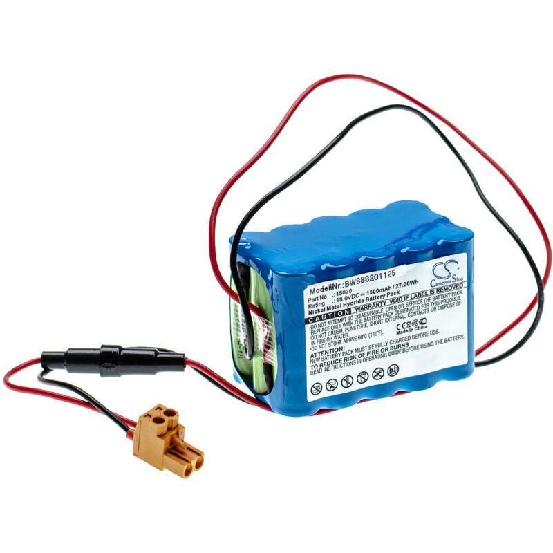 Batterie compatible avec Besam CUD3000 porte coulissante électrique (1500mAh, 18V, NiMH) - Vhbw