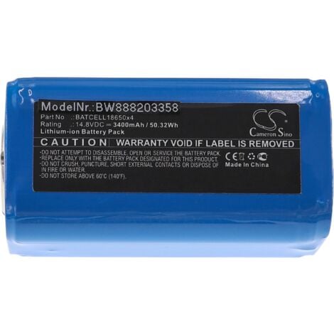 vhbw Batterie compatible avec Bigblue VTL8000P, VTL8000P-MAX lampe de plongée (3400mAh, 14,8V, Li-ion)