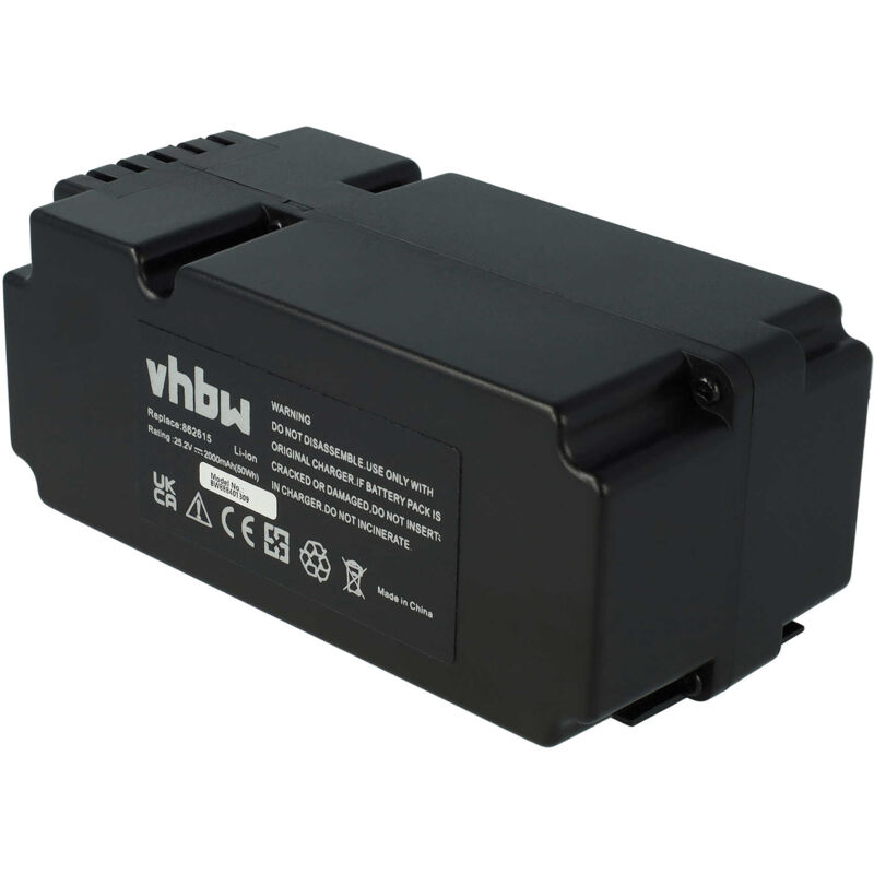 Batterie compatible avec Biltema RM1000 tondeuse à gazon (2000mAh, 25,2V, Li-ion) - Vhbw