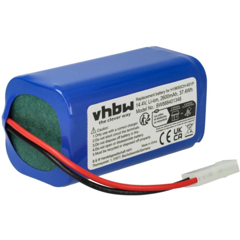 Batterie compatible avec Bissell SpinWave 2859, 3115, Wet aspirateur, robot électroménager (2600mAh, 14,8V, Li-ion) - Vhbw