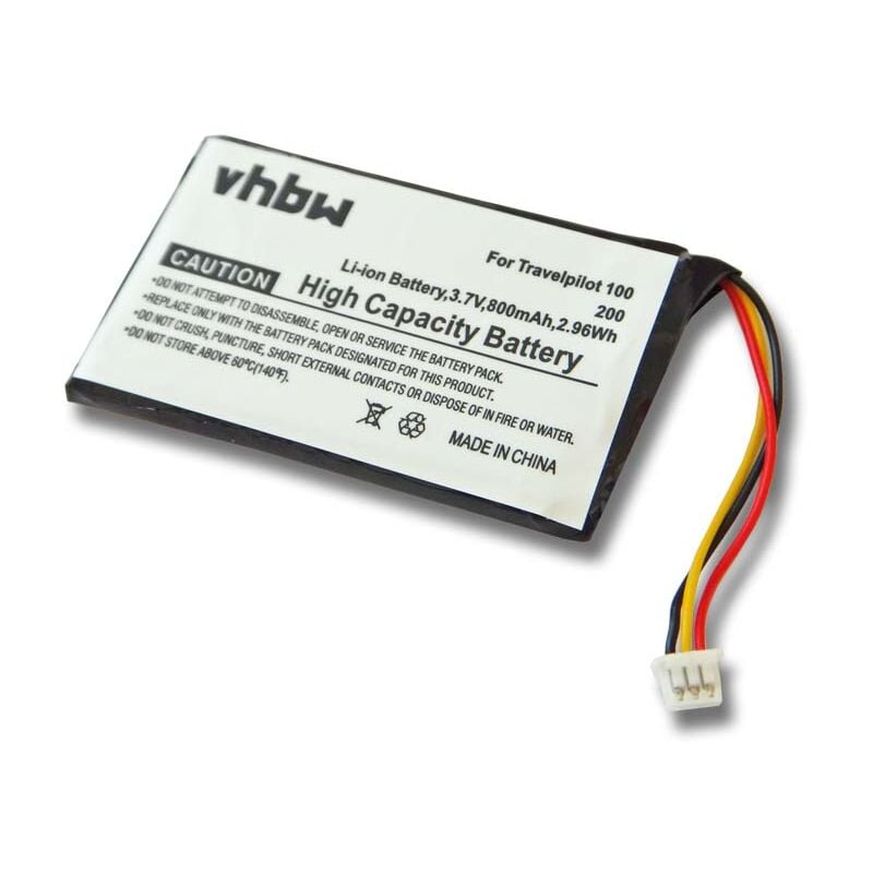 Batterie compatible avec Blaupunkt Travelpilot 100, 200, 1300, 2310 appareil gps de navigation (800mAh, 3,7V, Li-ion) - Vhbw