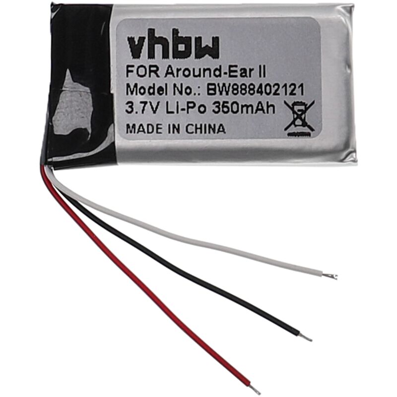 Vhbw - Batterie compatible avec Bose SoundLink Around-Ear ii casque audio, écouteurs sans fil (350mAh, 3,7V, Li-polymère)