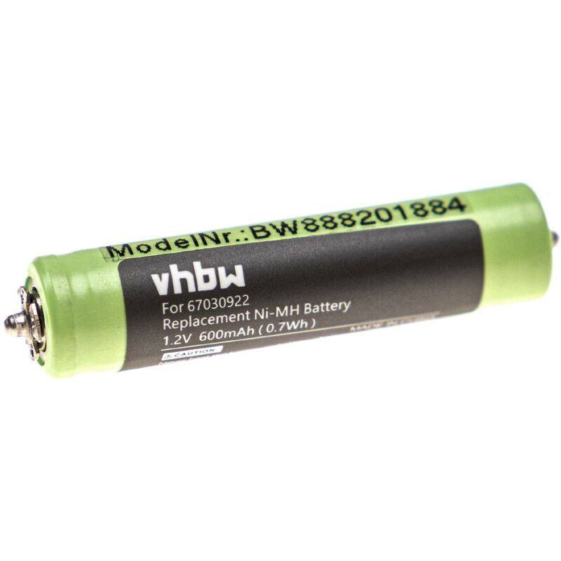 Vhbw - Batterie compatible avec Braun Series 3 300s, Series 3 301s, Series 3 310s rasoir tondeuse électrique (600mAh, 1,2V, NiMH)