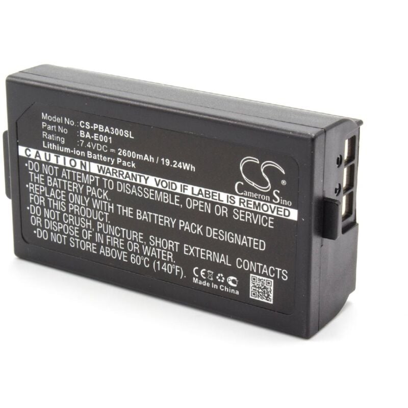 Vhbw - Batterie compatible avec Brother P-Touch PT-H300, PT-H300LI imprimante, scanner, imprimante d'étiquettes (2600mAh, 7,4V, Li-ion)