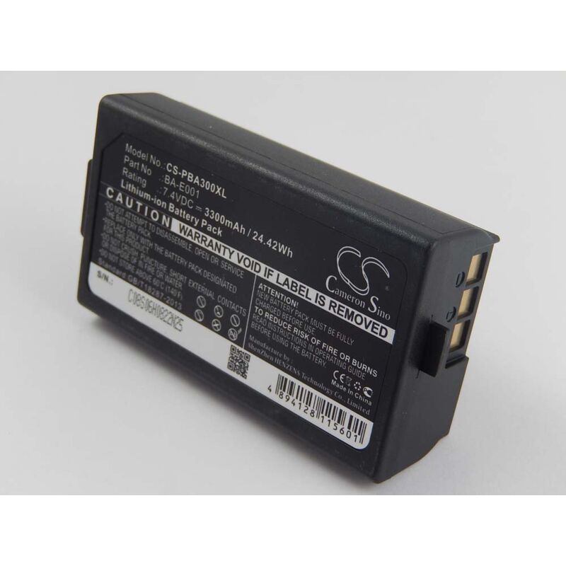 vhbw Batterie compatible avec Brother P-Touch PT-H75S, PT-P750W imprimante, scanner, imprimante d'étiquettes (3300mAh, 7,4V, Li-ion)
