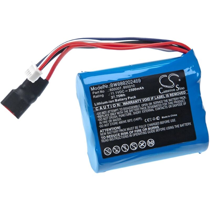 Vhbw - Batterie compatible avec Carrera 800007, 800010 modèlisme rc (2500mAh, 11,1V, Li-ion)