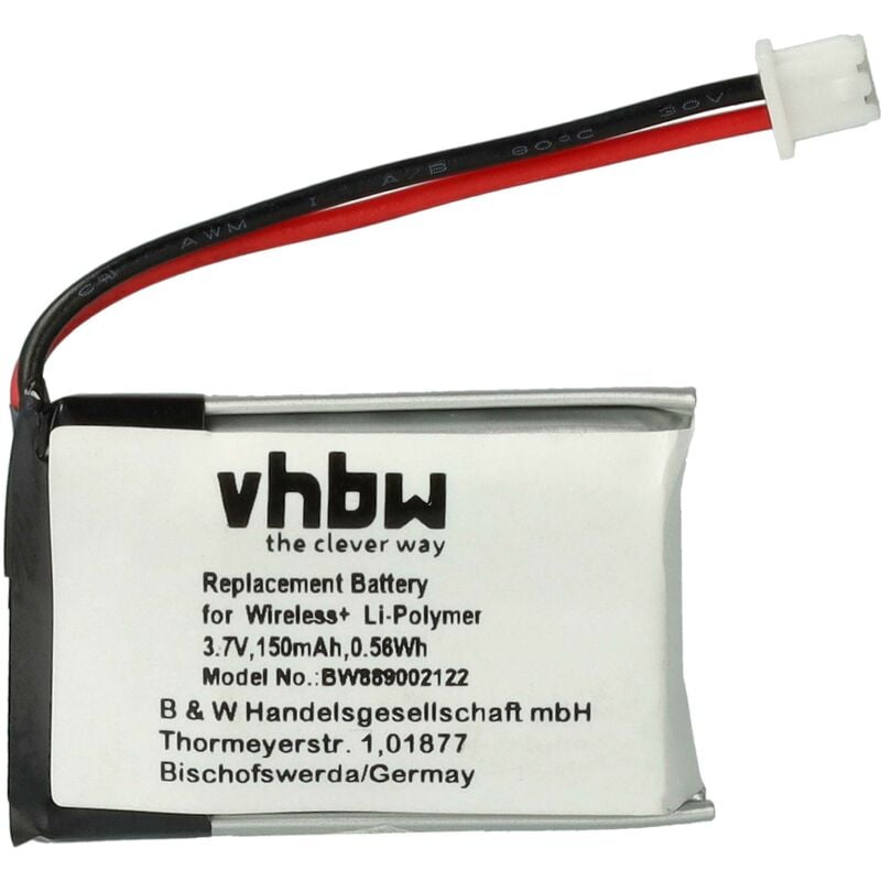 Vhbw - Batterie compatible avec Carrera Digital 132, 124, 143 voitures de course (150mAh, 3,7V, Li-polymère)
