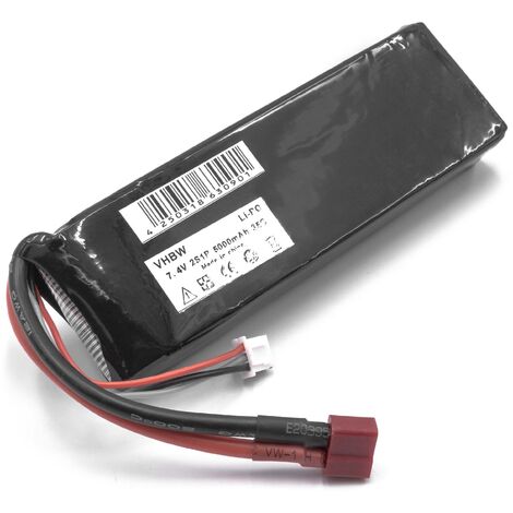 vhbw Batterie compatible avec Carson Desert King, brushless dragster combo 6T modéle RC (5000mAh, 7,4V, Li-polymère)