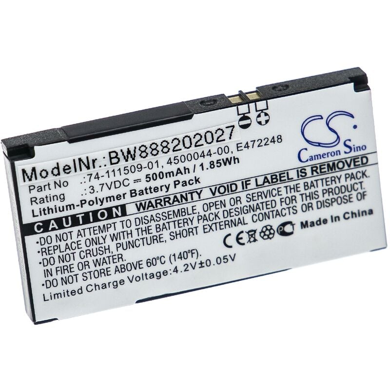 Vhbw - Batterie compatible avec Cisco ccp-mic-wrls-s-us, 8831 Daisy Chain Kit, 8831 Speaker base micro (500mAh, 3,7V, Li-polymère)
