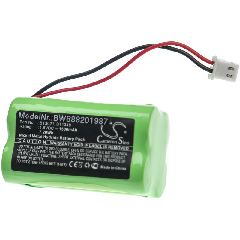 Batterie compatible avec Commpact Secuself Control Panel système d'alarme (1500mAh, 4,8V, NiMH) - Vhbw