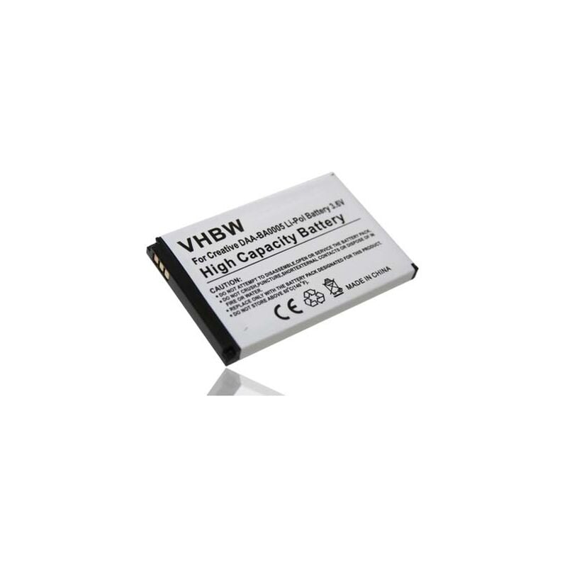 Vhbw - Batterie compatible avec Creative Zen Micro, Zen Micro 5GB, Zen Micro 6GB lecteur de musique MP3 (700mAh, 3,7V, Li-polymère)