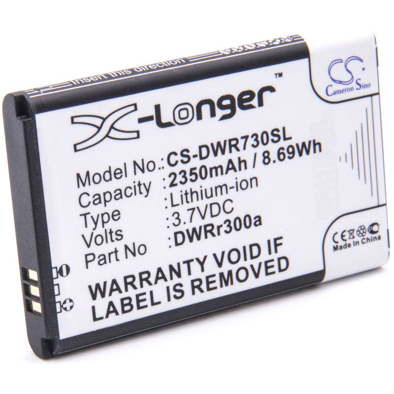 Batterie compatible avec D-Link DWR-720, DWR730, DWR-720 B1, DWR-730 routeur modem mobile hotspot (2350mAh, 3,7V, Li-Ion) - Vhbw