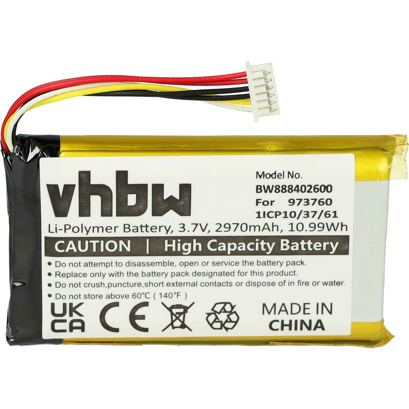 Vhbw - Batterie compatible avec dji Mavic Air, Mavic Pro 2, Mavic Pro Platinum, Mavic Pro télécommande manette de drone (2970mAh, 3,7V, Li-polymère)