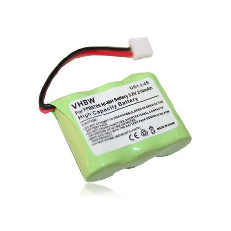 vhbw Batterie compatible avec Dogtra Containment Fence, EF-3000 Old Receiver, EF-3000 Pet collier de dressage de chien (210mAh, 3,6V, NiMH)