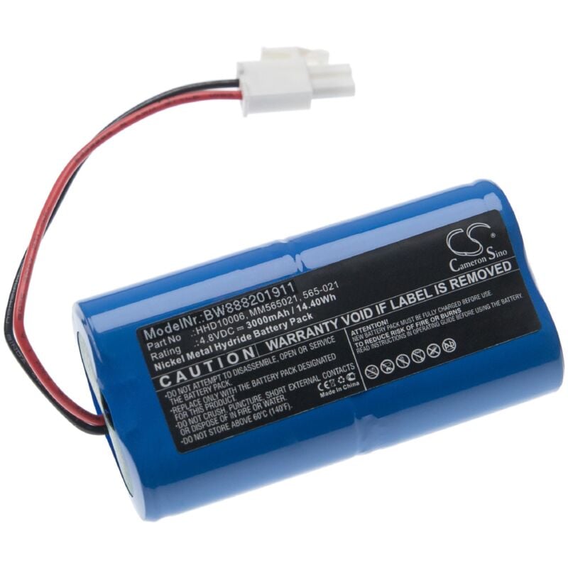vhbw Batterie compatible avec DynaTrap H-SC3000X4 piège à insectes, lampe anti-moustique (3000mAh, 4,8V, NiMH)