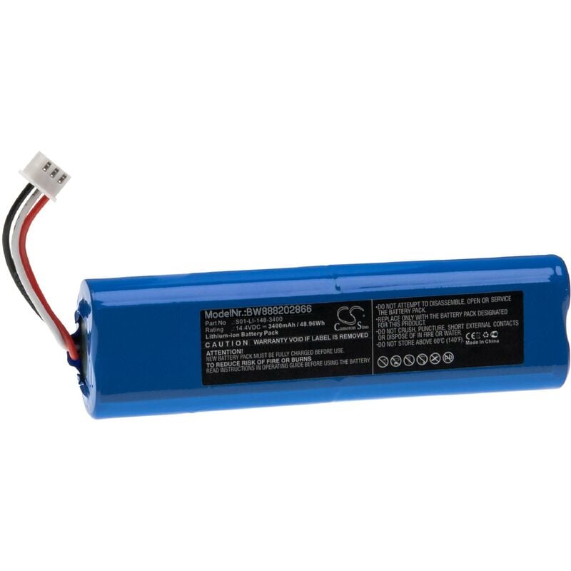 Batterie compatible avec Ecovacs Deebot N8, N8 Pro, Ozmo 920 aspirateur, robot électroménager (3400mAh, 14,4V, Li-ion) - Vhbw
