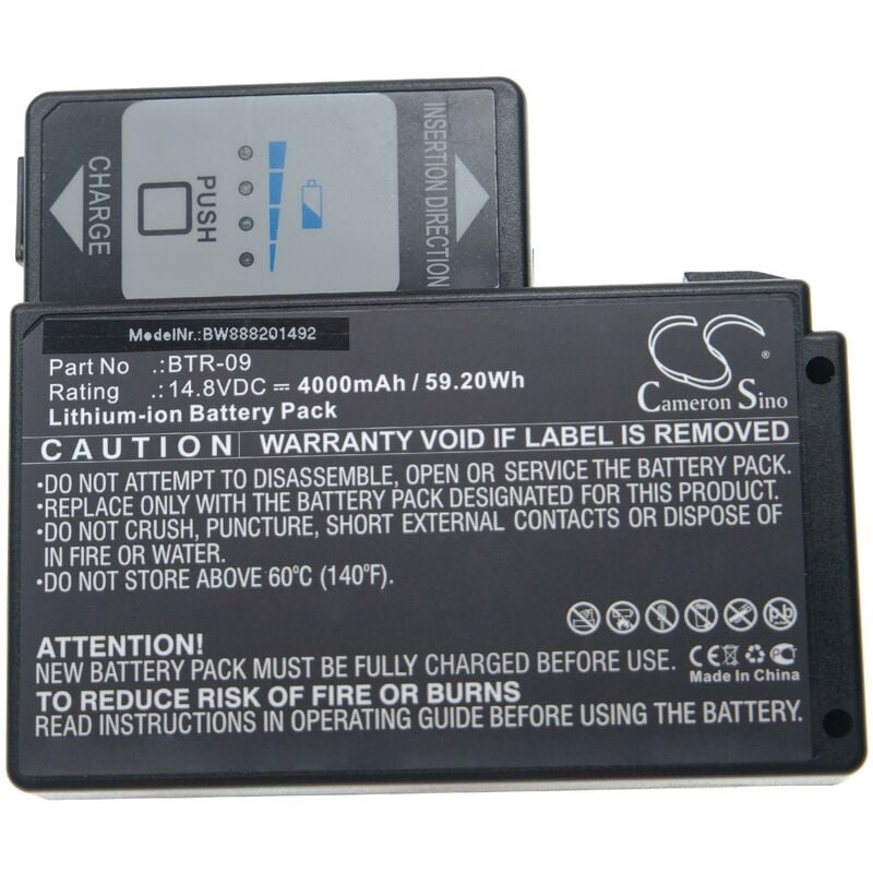 vhbw batterie compatible avec Fujikura FSM-601S, FSM-602S, FSM-61S, FSM-62S, FSM-702R, FSM-70R soudeuse (4000mAh, 14,8V, Li-Ion)