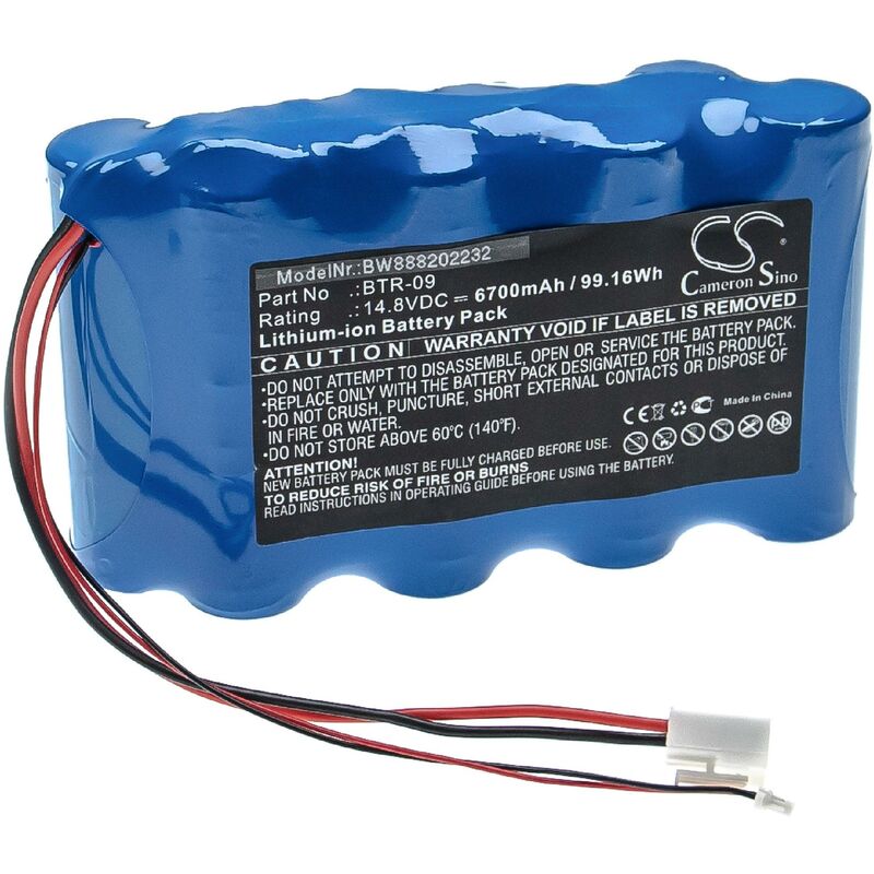 Batterie compatible avec Fujikura FSM-601S, FSM-602S, FSM-61S, FSM-62S, FSM-702R outil de mesure (6700mAh, 14,8V, Li-ion) - Vhbw