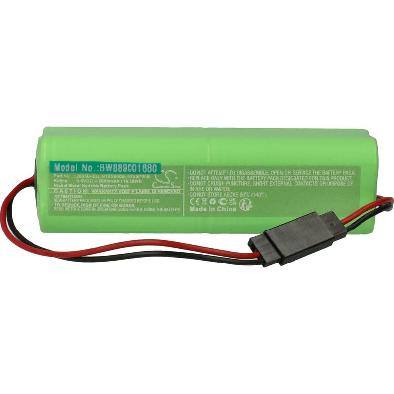 Batterie compatible avec Futaba T6DA télécommande Remote Control (2000mAh, 9,6V, NiMH) - Vhbw
