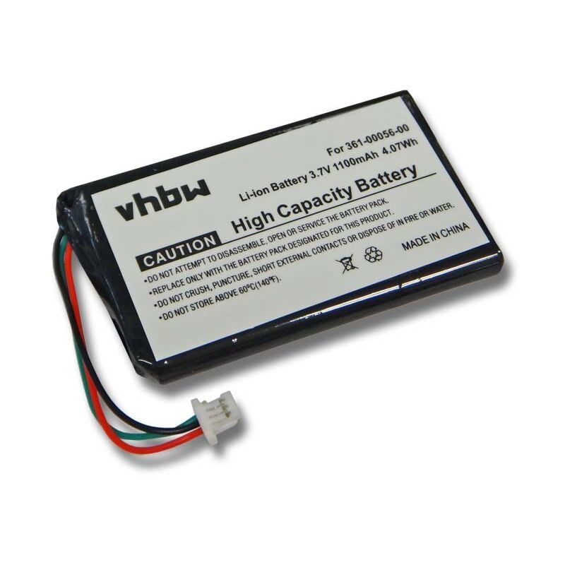 vhbw batterie compatible avec Garmin DriveSmart 5, 50 LMT-D, 51 LMT-D EU, 55, 61 LMT-S, 65 système de navigation GPS (1100mAh, 3,7V, Li-Ion)