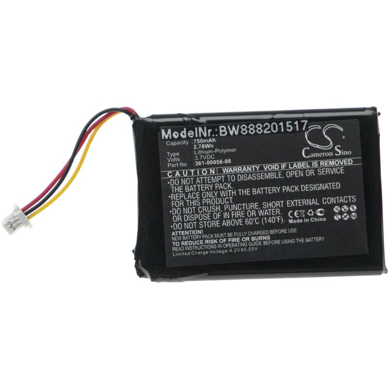 Vhbw - Batterie compatible avec Garmin DriveSmart 5 lmt gps, appareil de navigation (750mAh, 4,2V, Li-ion)