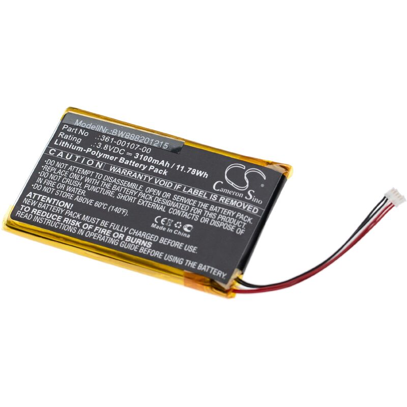 batterie compatible avec Garmin GPSMAP 66i, 86s, GPSMAP 86sc, GPSMAP 86sci, inReach SE système de navigation GPS (3100mAh, 3,8V, Li-Polymère) - Vhbw