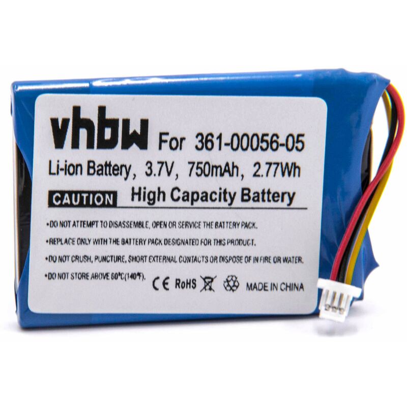 Vhbw - Batterie compatible avec Garmin Nuvi / Nüvi 2689LMT, 2689LMT 6-inch, 40, 40LM, 52 appareil gps de navigation (750mAh, 3,7V, Li-ion)