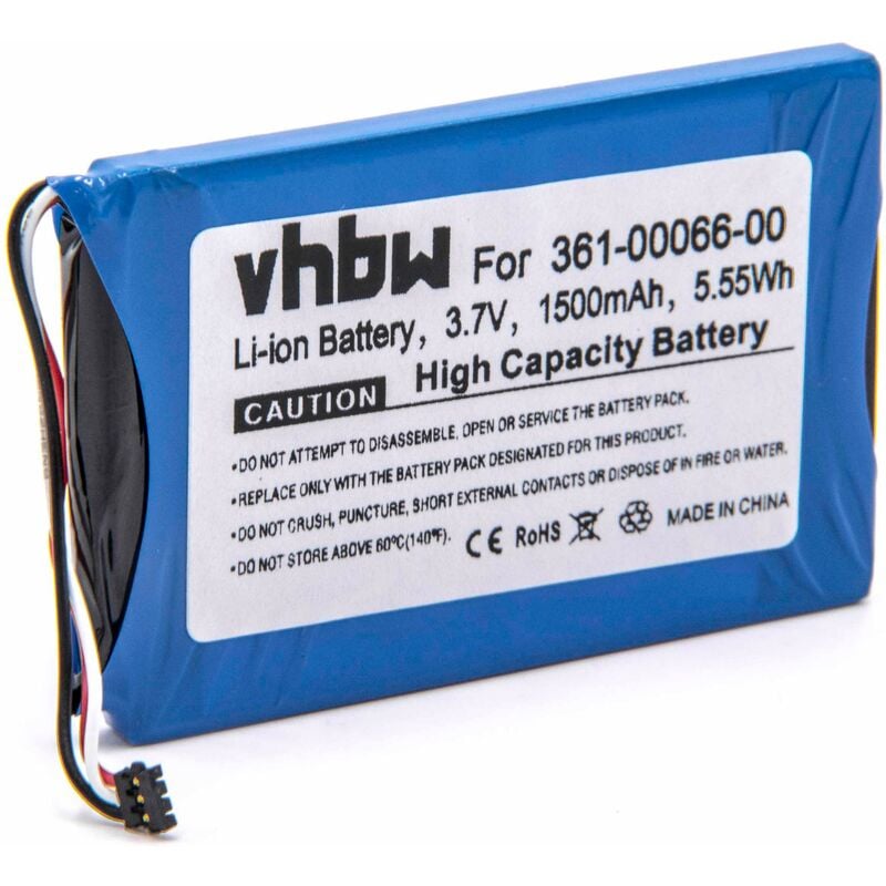Vhbw - Batterie compatible avec Garmin Camper 760LM, 760 gps, appareil de navigation (1500mAh, 3,7V, Li-ion)
