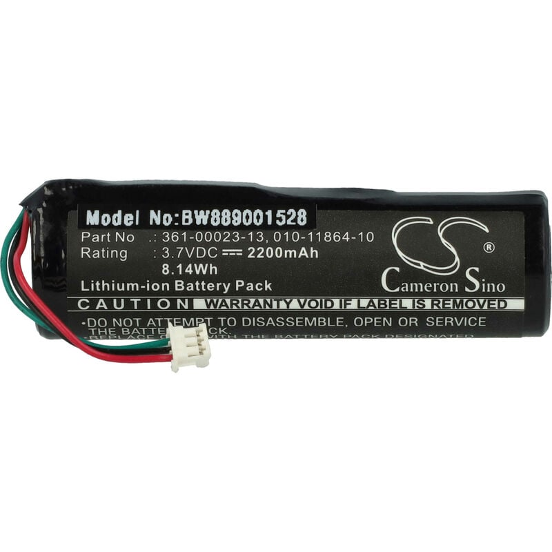 Batterie compatible avec Garmin tri-tronics pro 70, 550 collier de dressage de chien (2200mAh, 3,7V, Li-ion) - Vhbw