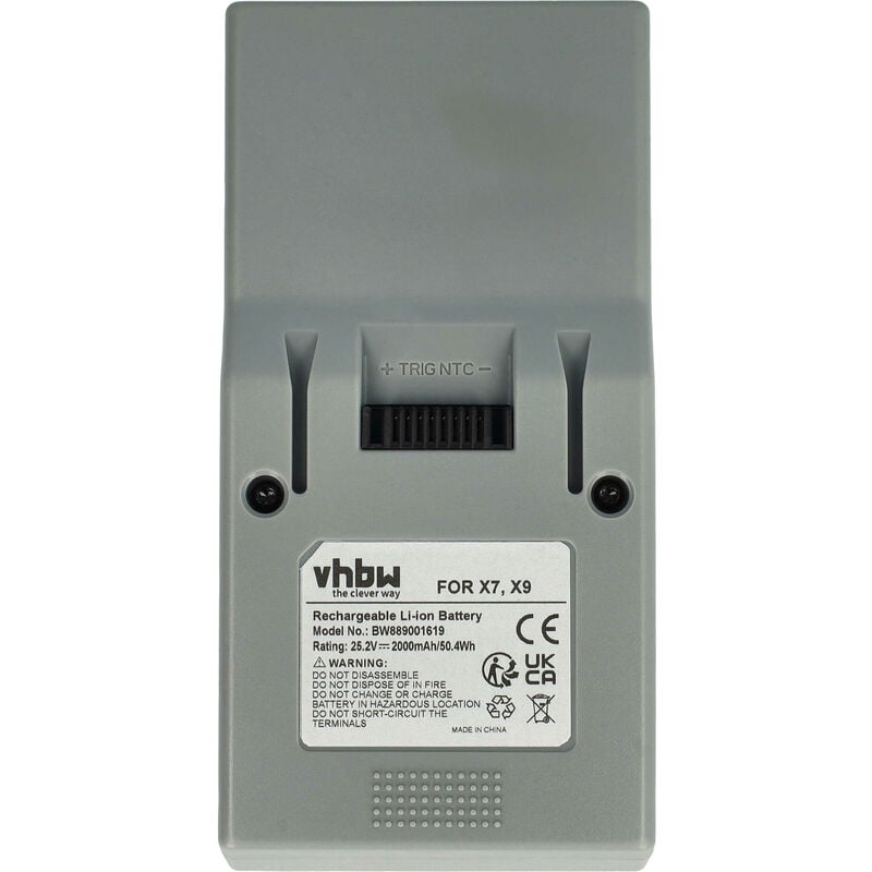 vhbw Batterie compatible avec Genius Invictus X9, X7 aspirateur (2000mAh, 25,2V, Li-ion)