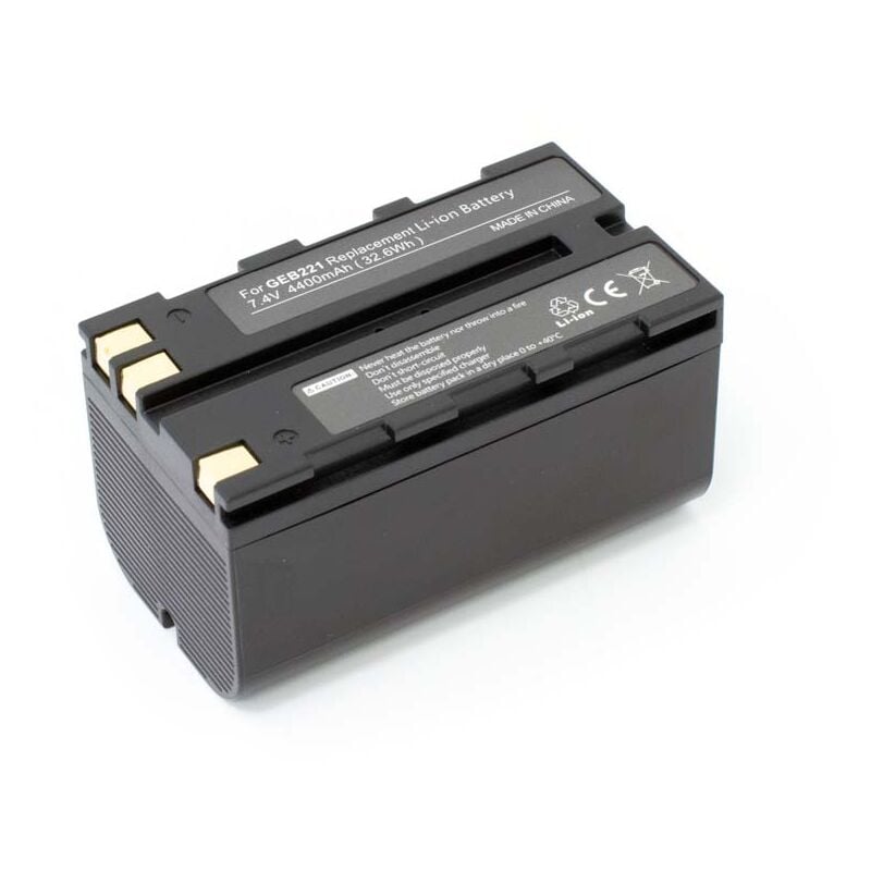 vhbw Batterie compatible avec Leica Flexline TS02, TS06, TS09 dispositif de mesure laser, outil de mesure (4400mAh, 7,4V, Li-ion)